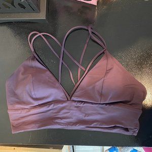 Lululemon strappy bra, 12, merlot color